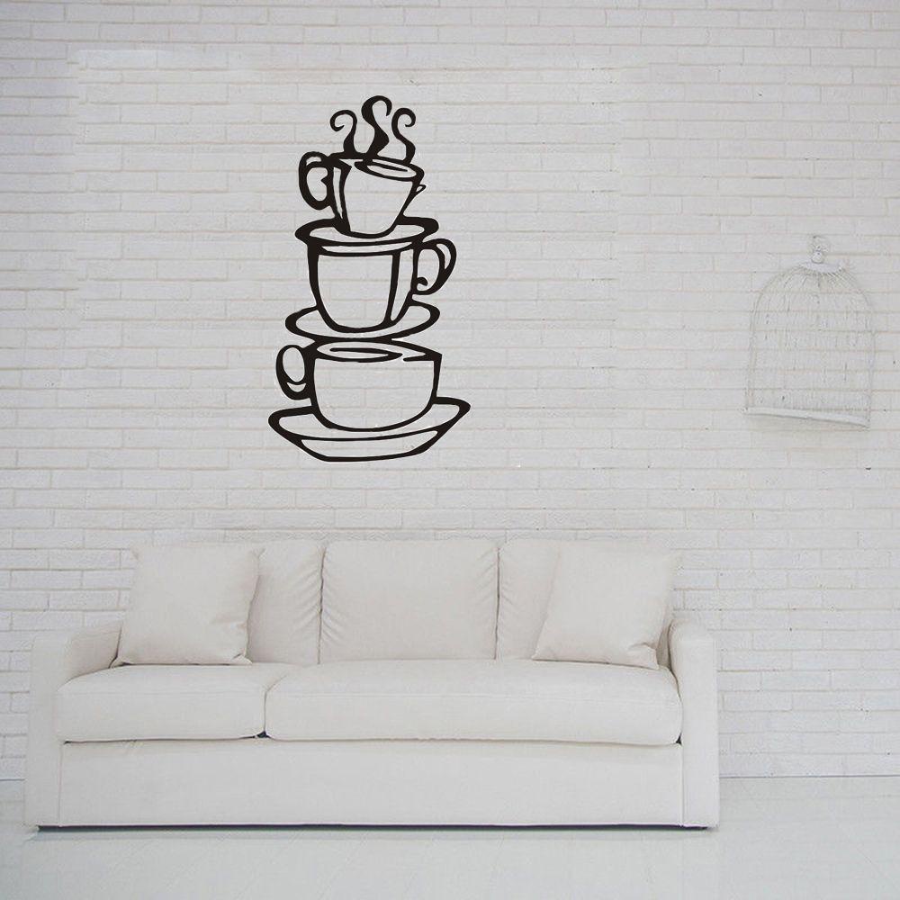 Solighter Stiker Dinding Dekorasi Rumah Fashion Vinyl Tahan Air Removable Cafe Decals