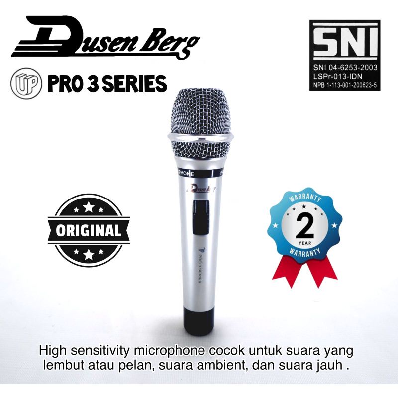 Microphone Kabel DUSENBERG PRO 3 SERIES Mic Karaoke Mc Pidato,ORIGINAL