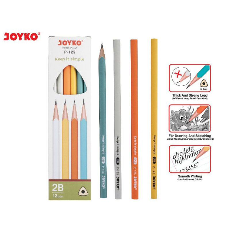 

Pensil Segitiga Joyko 2B P-125 Murah