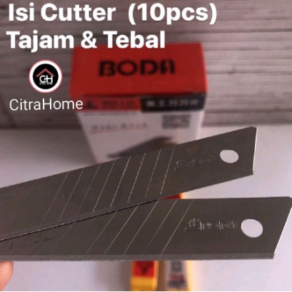 

Isi (Pisau) Cutter Besar Boda Harga 1 pak isi 10pcs