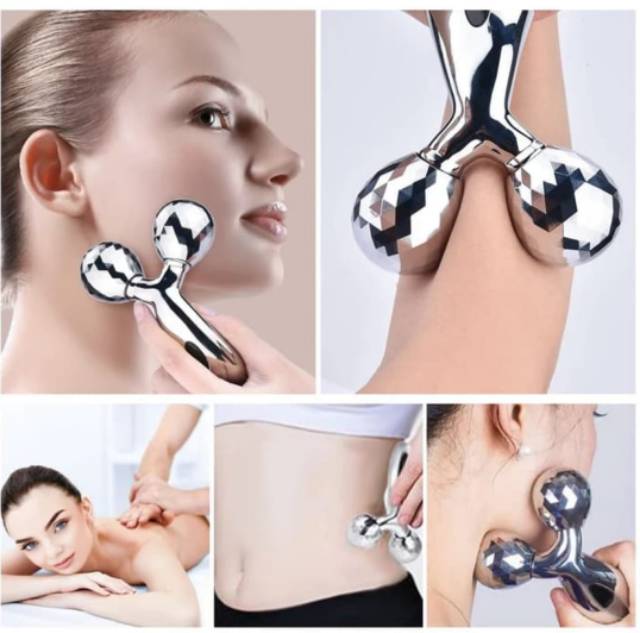 3D MASSAGER ROLLER ALAT PIJAT PENGENCANG PENIRUS WAJAH &amp; PELANGSING TUBUH