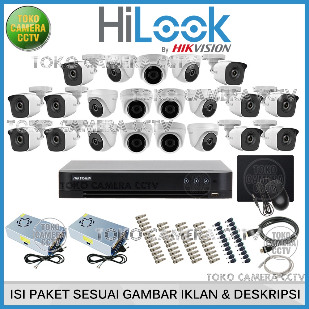 PAKET CCTV HILOOK 5MP 32 CHANNEL 21 KAMERA