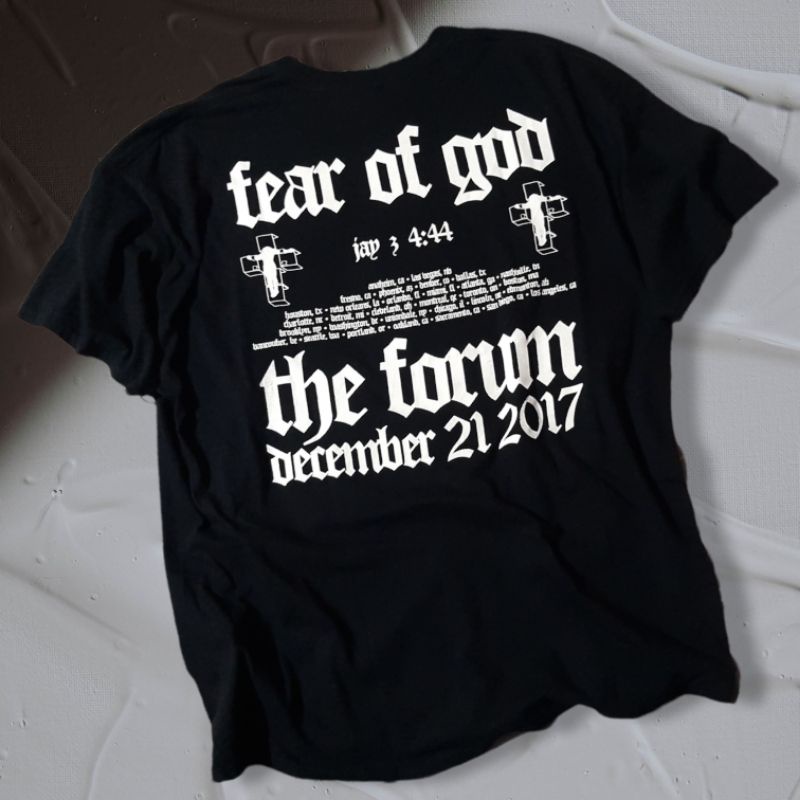 Kaos Fear Of God x Jay Z FOG merchandise concert second bekas