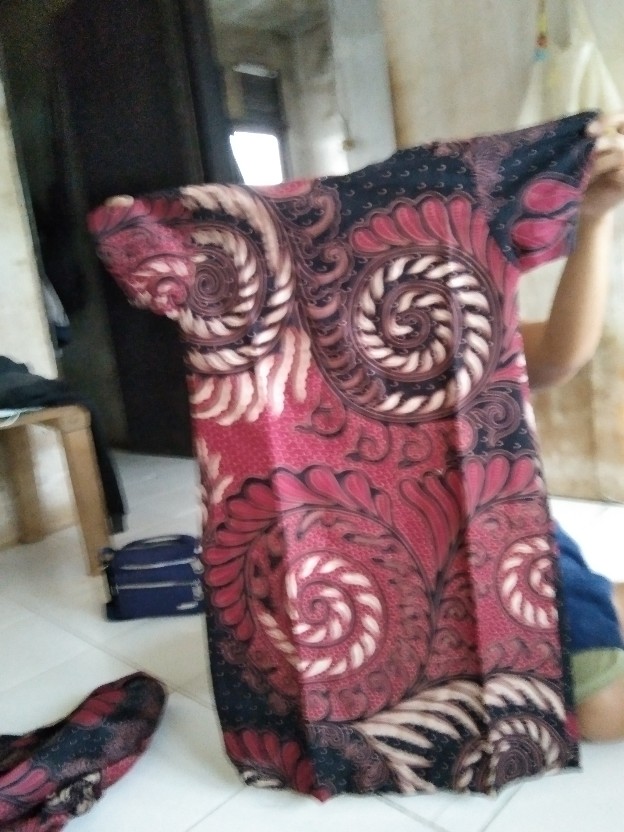 Batik Couple Keluarga Sania Ruffle Ori Ndoro Jowi Dnt Motif Sakura Merah Termurah Shopee