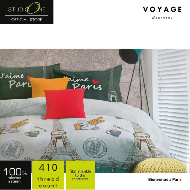 Set Sprei STUDIO ONE Voyage MicroXT Design Bienvenue a Paris
