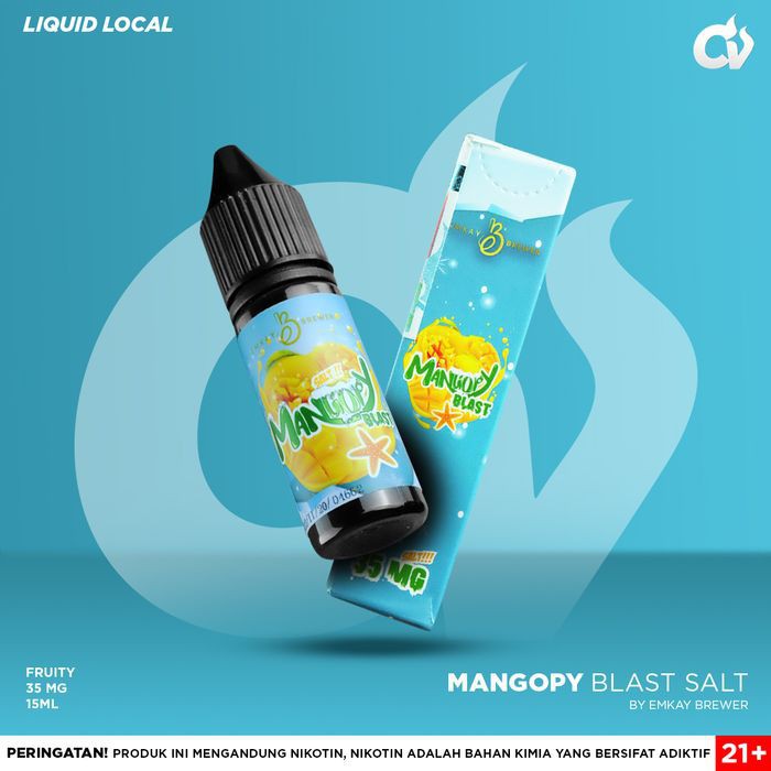 LIQUID MANGOPY BLAST SALT NIC BY EMKAY 35MG 15ML CUKAI - MANGOPY FOR POD