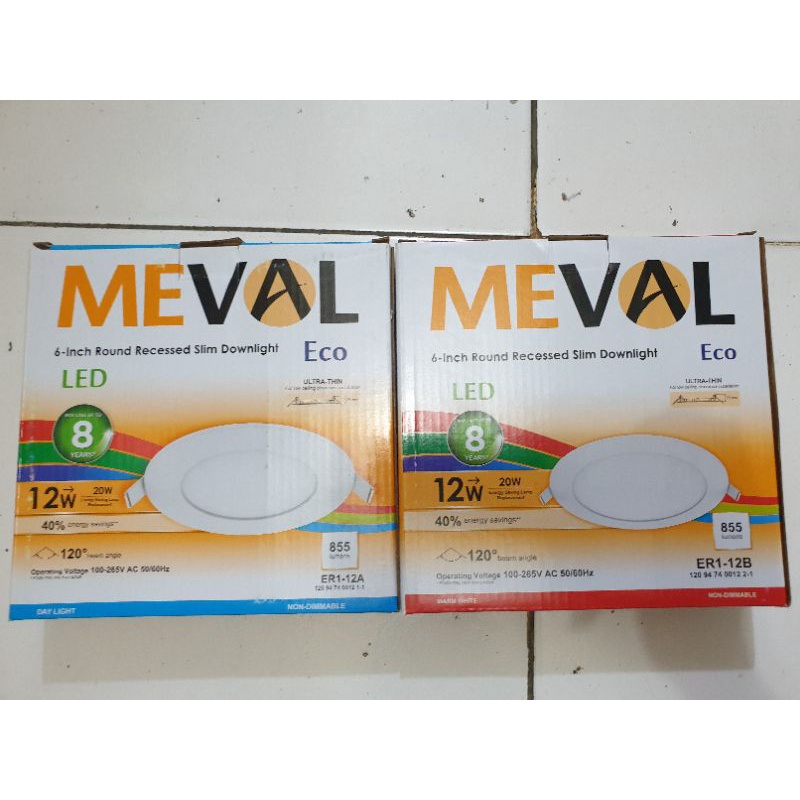 Meval Led Panel IB 12w Bulat. Led panel inbow 12Watt tanam plavon