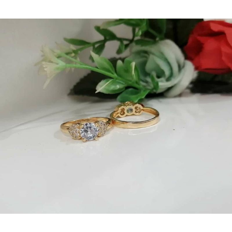 cincin wanita dewasa cantik warna emas