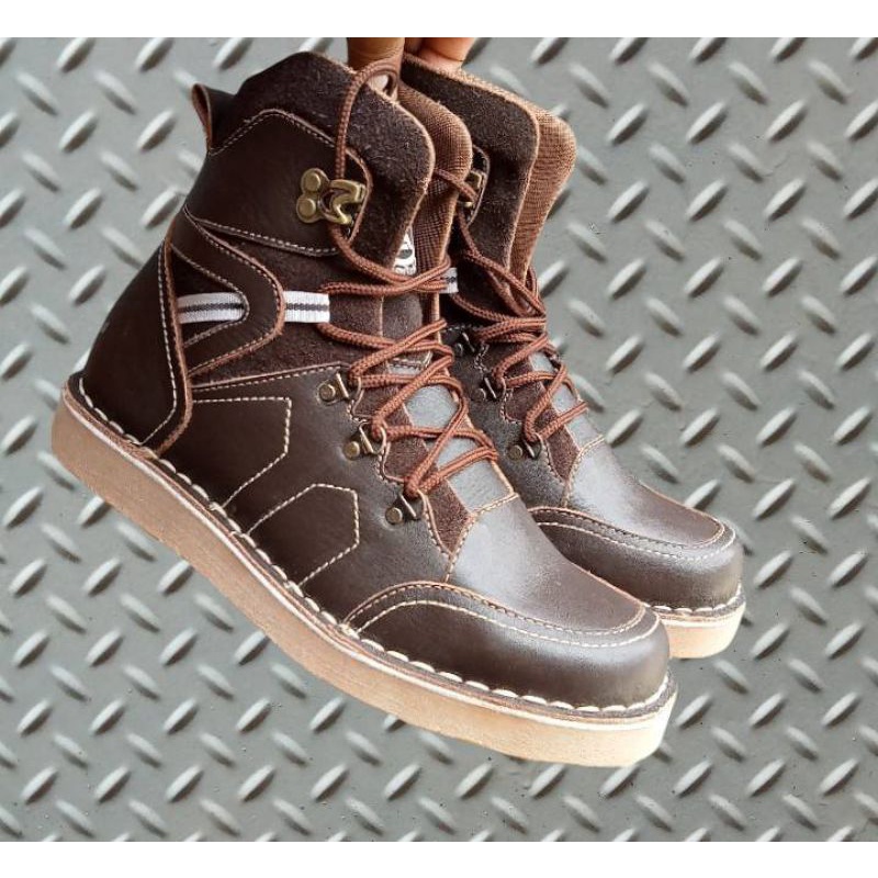 sepatu boots pria sepatu boots kulit sapi asli