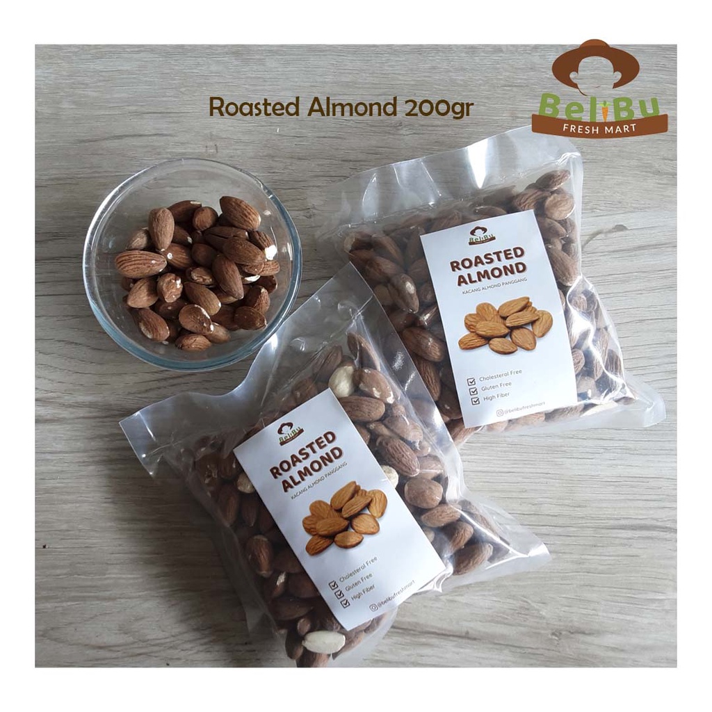 

Roasted Almond Whole 200gr Kacang Almond Panggang / Matang BeliBu Fresh Mart