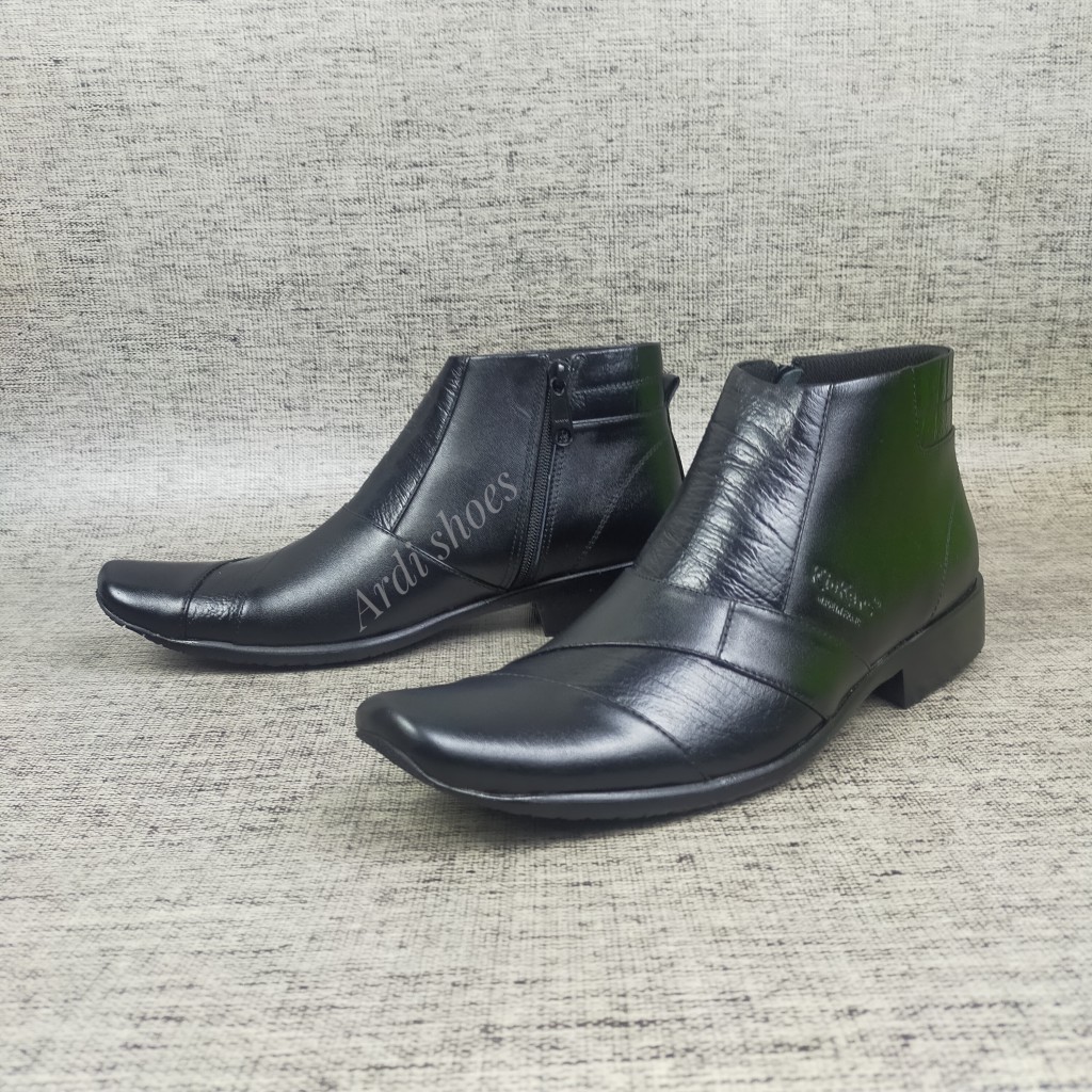 Sepatu Pantofel Boot Dinas Pria  Pentopel Kulit Sapi Asli Kerja Kantoran Shoes Formal Tinggi 0322