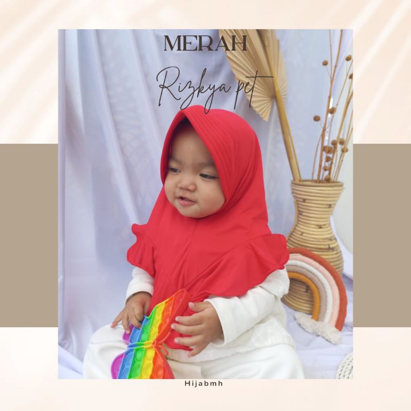 jilbab / anak / bayi / hijab /allsize 0-3 tahun/ RIZKYA PET