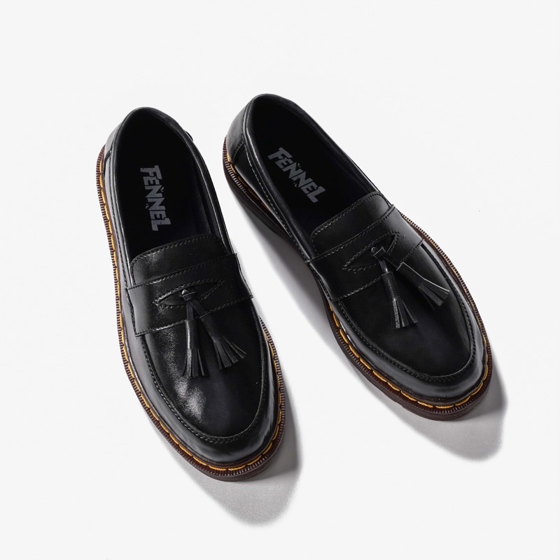 [N00976] Sepatu Kulit Leather Shoes Distro Motif