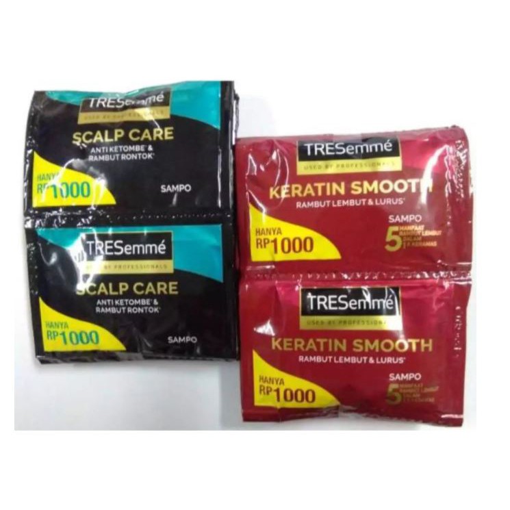 TRESemme Shampoo Sachet 9mL 100%Ori Shampo Conditioner Keratin Smooth Scalp Care Saset Sampo