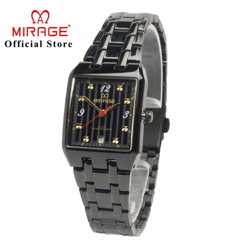 JAM TANGAN WANITA MIRAGE ORIGINAL FULL BLACK JAM TANGAN CEWEK MIRAGE WATCH ORIGINAL JAM TANGAN WANITA SEGI EMPAT TERLARIS RANTAI HITAM_MIRAGE ANALOG WARNA TIDAK LUNTUR_JAM TANGAN WANITA TERLARIS MEWAH JAM TANGAN WANITA MIRAGE ANALOG_TAHAN AIR JAM MIRAGE