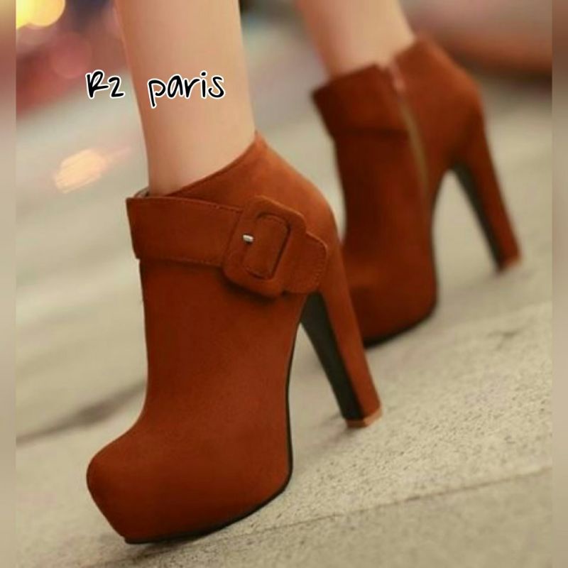 boot heels  fashion gesper satu bagus buat cuaca dingin