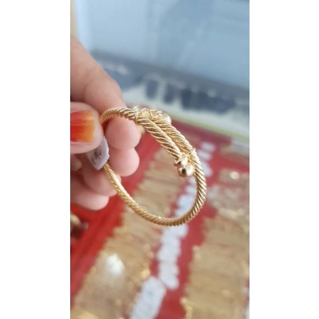 Gelang anak lilit emas asli kadar 375