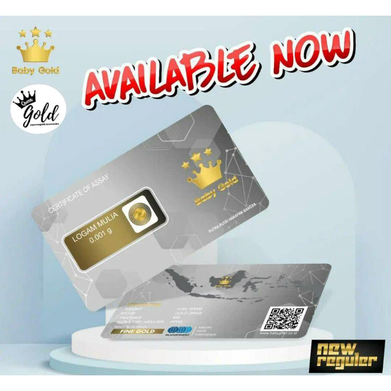 Fine Gold Emas Mini Baby Gold Emas Murni Logam Mulia 24Karat 0,001 GR