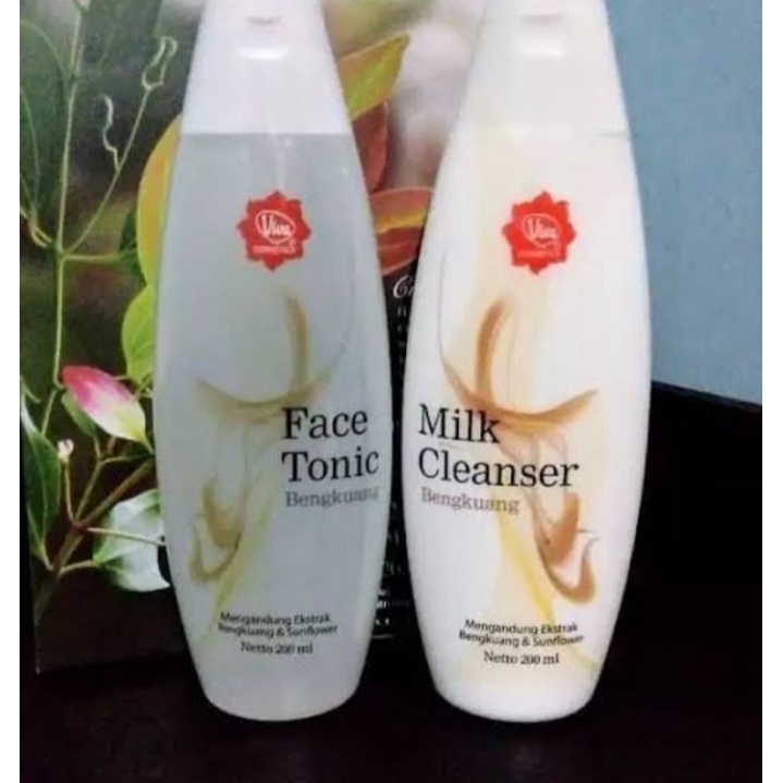 VIVA Milk Cleanser dan Face Tonic bengkoang100ml Air Mawar (Susu pembersih / Toner Penyegar)