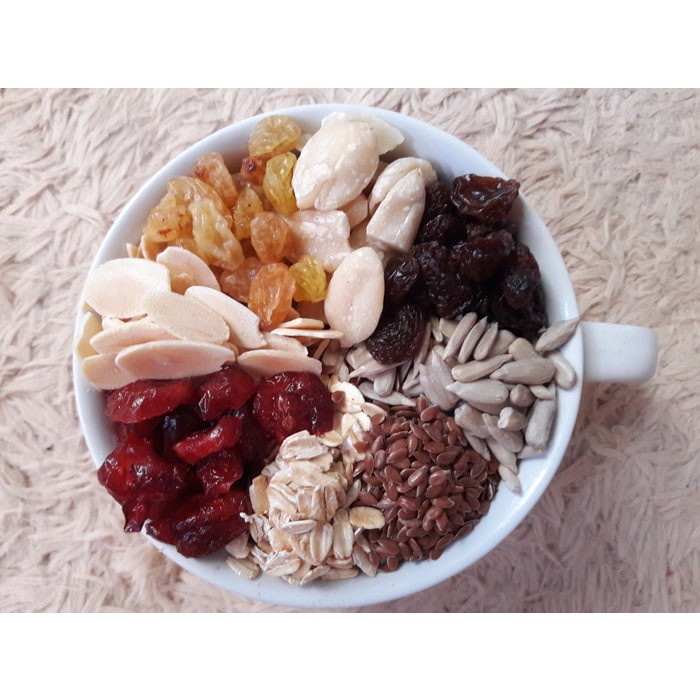 

Jual Healthy Granola Mixed B 500 Gram ( Cranberry , Almond , Raisin , Oat )