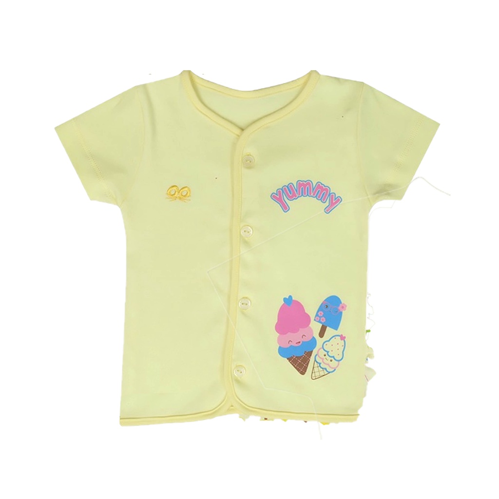 BONBINZOO - Baju Atasan Kancing Depan Anak Bayi Laki Perempuan 0 - 12 Bulan-Baju Pdk KD Yummy
