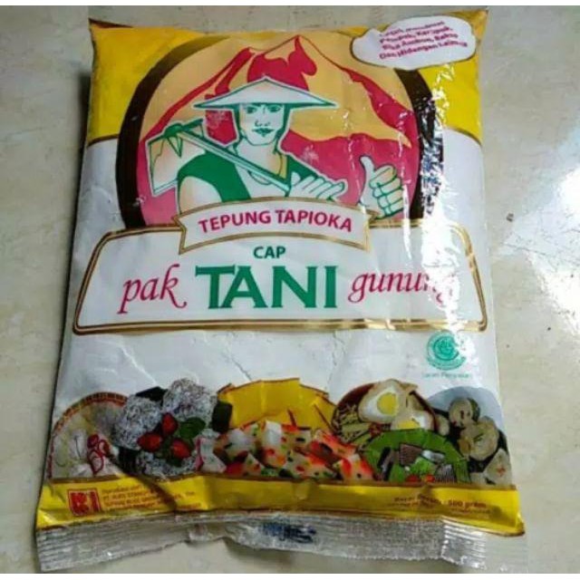 Tepung Tapioka atau Sagu Cap Pak  Tani  Gunung Halal 500 gr 