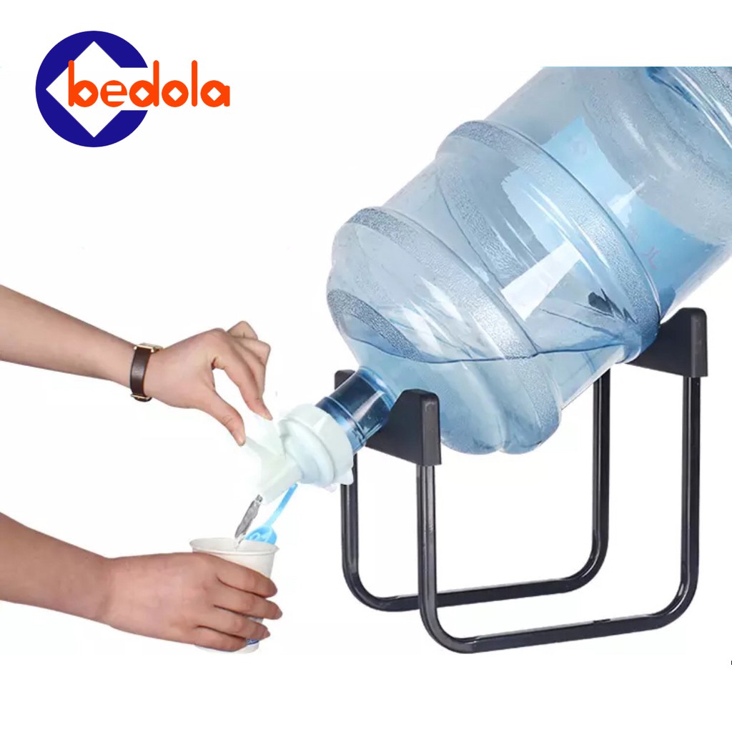 Bedola Rak galon besi dan kran air