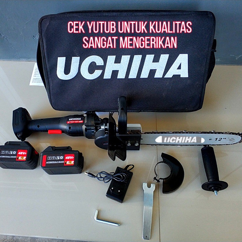 Mesin Gerinda Baterei Cordless Chain Saw UCHIHA