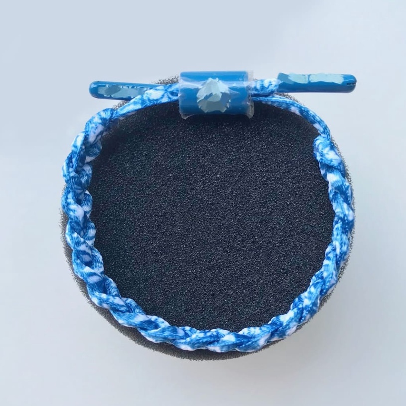 SHOELACES BRACELET KAIN UNISEX SILVER SOX LIGHT BLUE PRINTED FLOWER