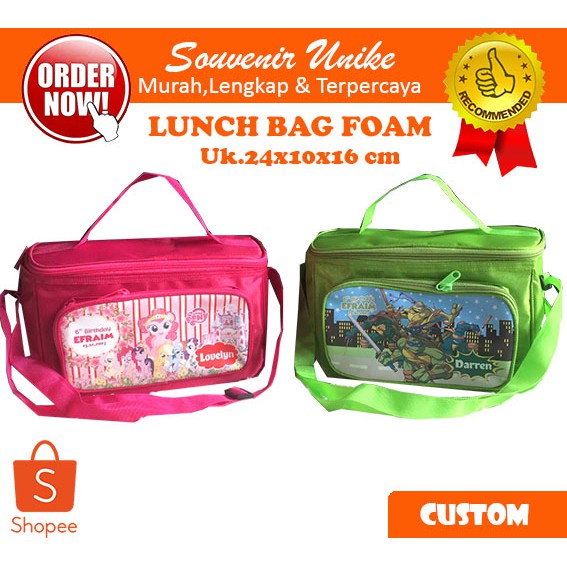 

TAS BEKAL LUNCH BAG FOAM Souvenir ultah anak unik goodie Bag Goody murah sovenir merchandise