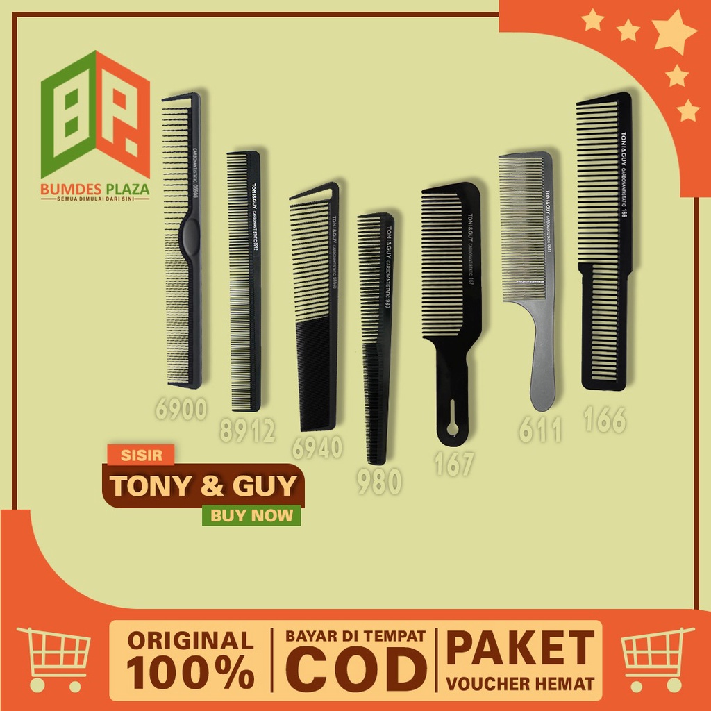 Jual Sisir Toniandguy Black Series Carbonantistatic Overcomb Flat Parting Toni And Guy Toni And Guy 