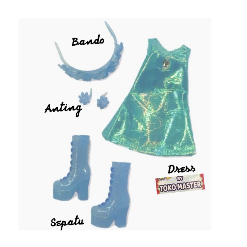 Baju boneka impor snapstar dolls sepatu kacamata aksesori tas anting ORI bjd Failfix boxy