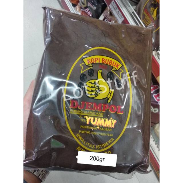 

Bubuk Kopi Cap DJEMPOL Khas Pontianak 200gr/0.2kg