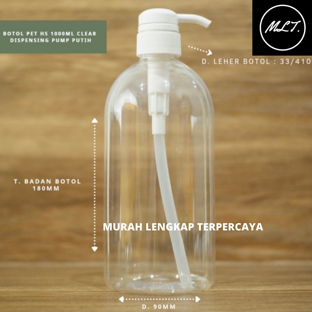 BOTOL PUMP 1000ML | PET | TEBAL