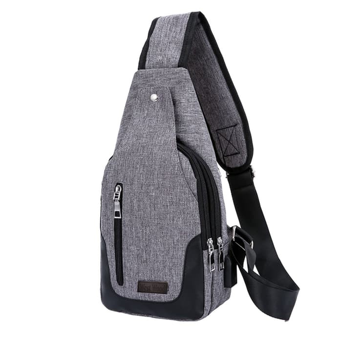 Mega_1688 Tas Selempang Anti Air Kanvas SPEN USB Sling Bag Canvas Vr2 MG649