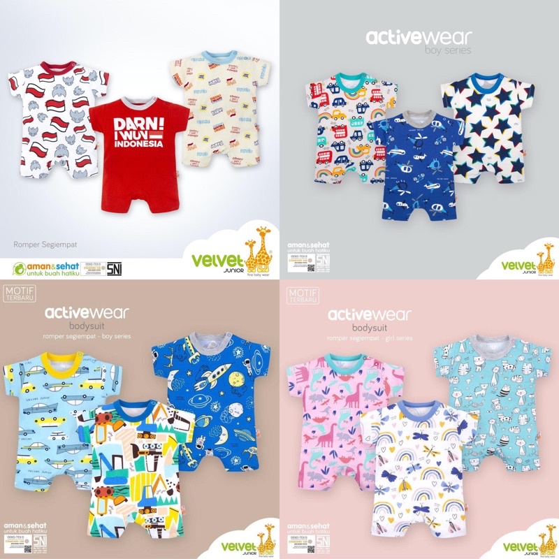 Velvet Junior active wear jumper segi empat - jumper bayi