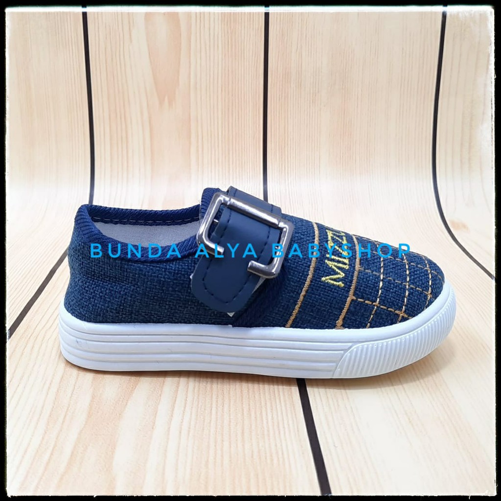 Sepatu Anak Laki Laki IMPORT 5 6 7 Tahun NAVY Alas Karet Anti Licin - Sepatu Anak Cowok Premium MIZZU Size 21 - 35