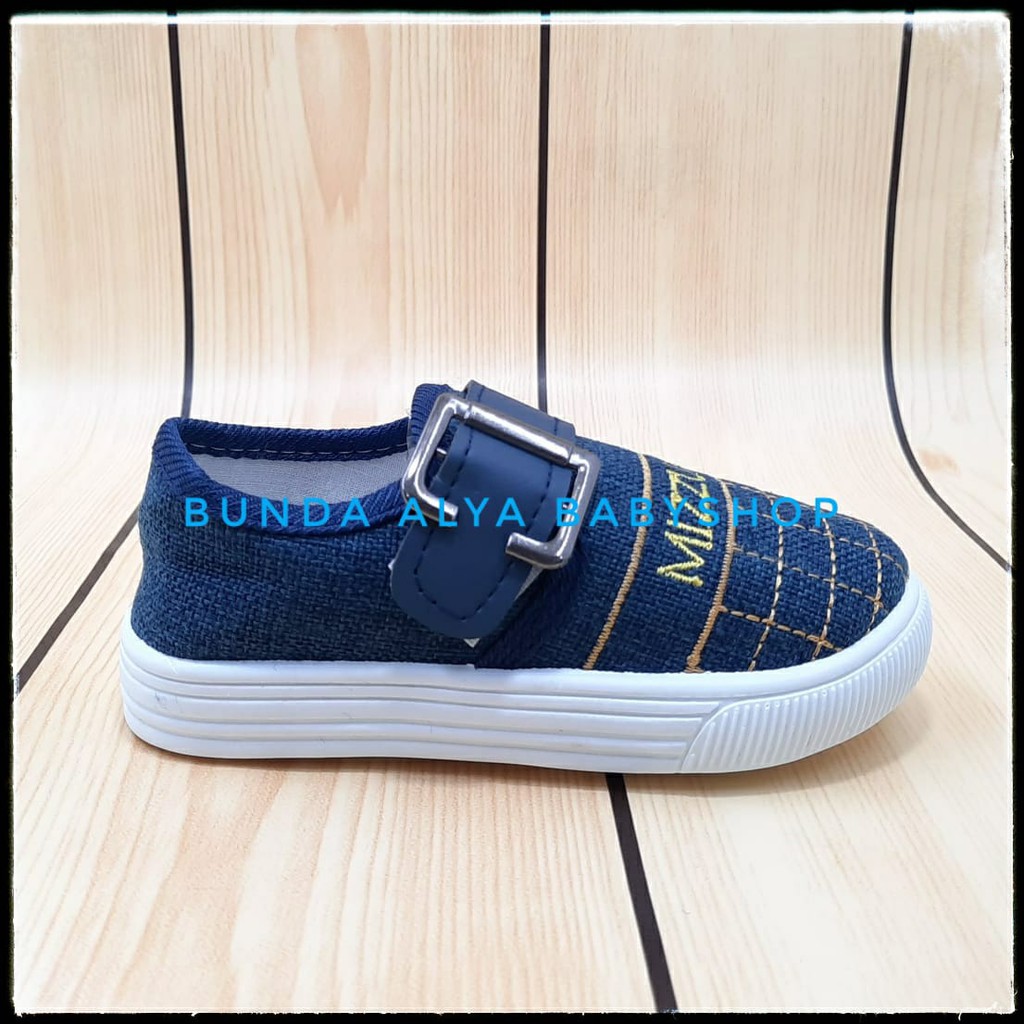 Sepatu Anak Laki Laki IMPORT 5 6 7 Tahun NAVY Alas Karet Anti Licin - Sepatu Anak Cowok Premium MIZZU Size 21 - 35