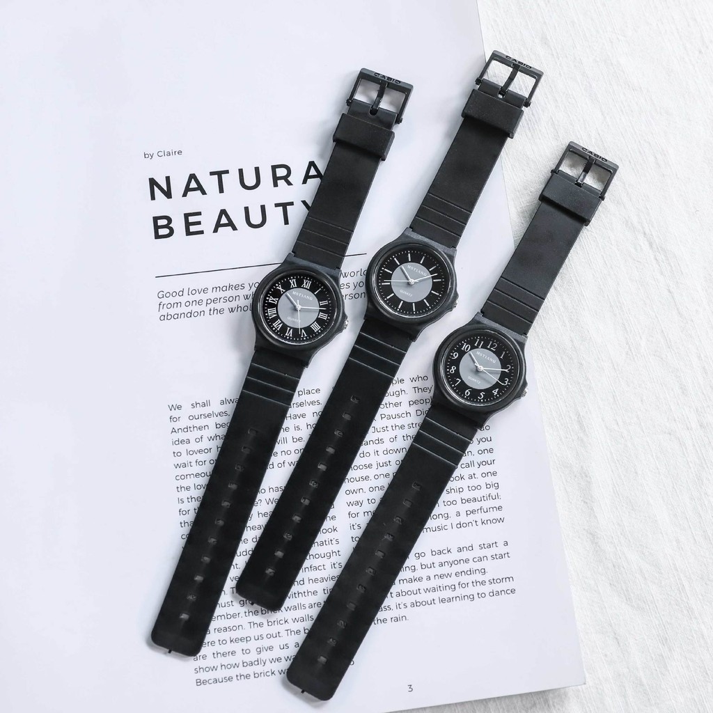 Watchyou Jam Tangan Wanita A0031 Jam Tangan Hitam INS Simple Quartz Korea