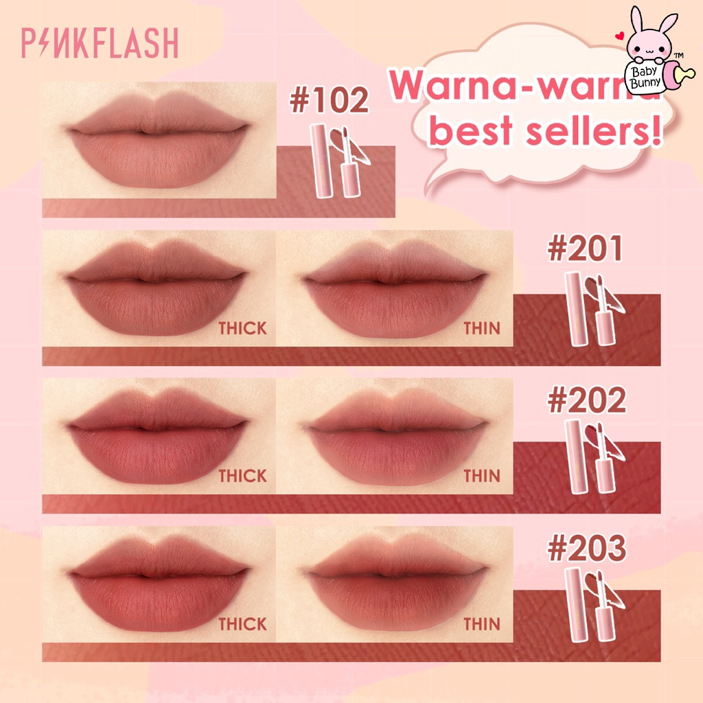 ❤ BELIA ❤ PINKFLASH Lip &amp; Cheek Duo Matte Tint | Pink Flash (✔BPOM) PF-M01