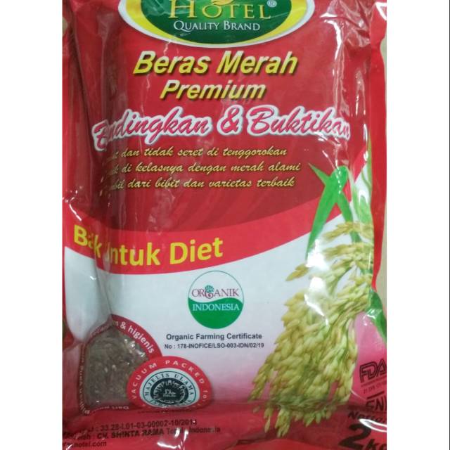 

Beras merah premium cap hotel