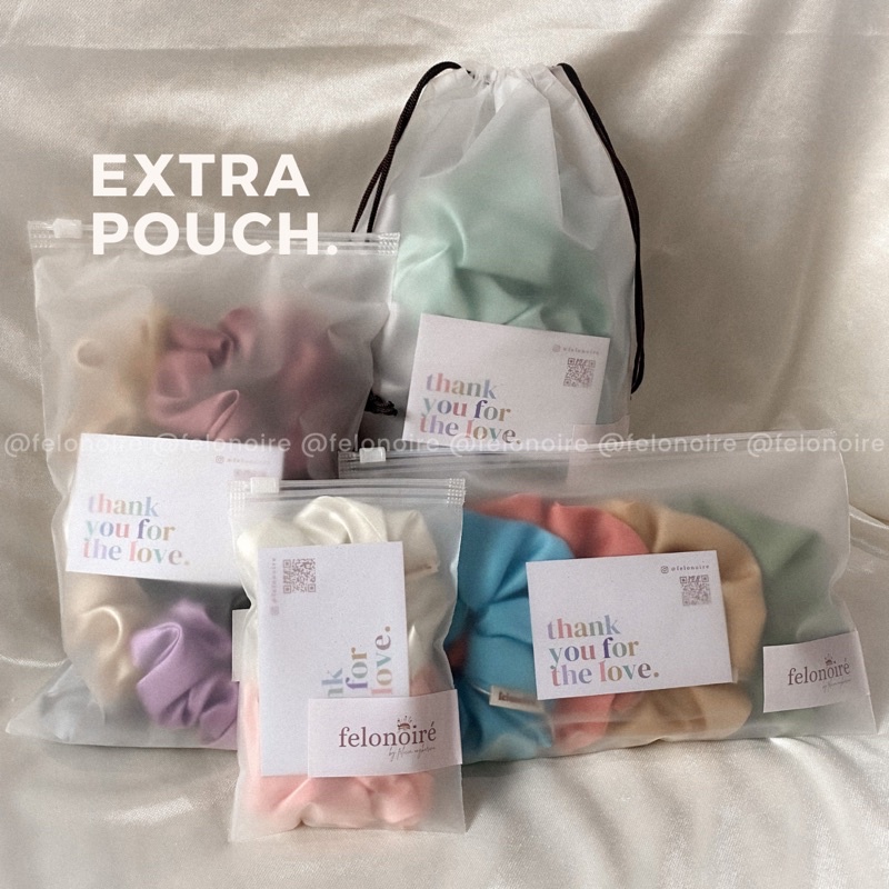 

Extra/Tambahan Pouch Kosong (TIDAK ADA ISI IKAT RAMBUT, HANYA POUCH)