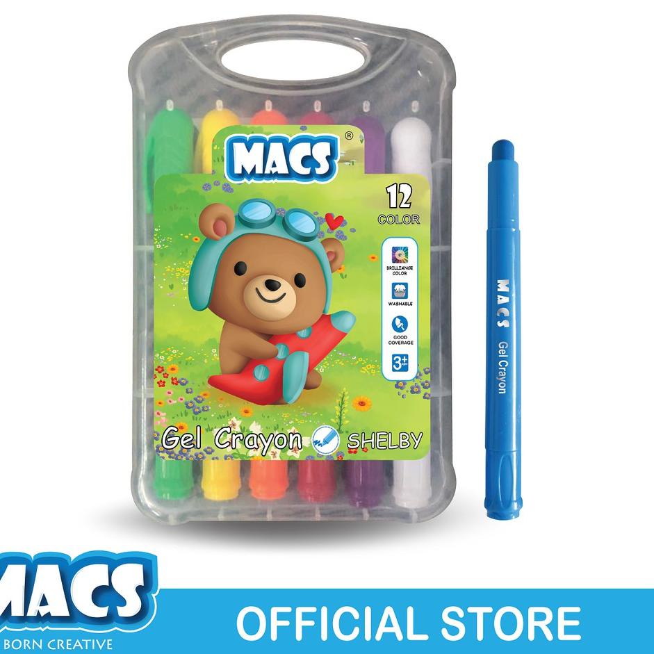 

55 MACS Gel Silky Crayon 12 Warna Colors BE55 ➪