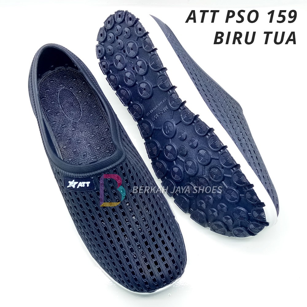 Sepatu Karet Pria - Sepatu Slip On Karet Pria ATT PSO 159 Varian Warna Anti Air dan Anti Slip