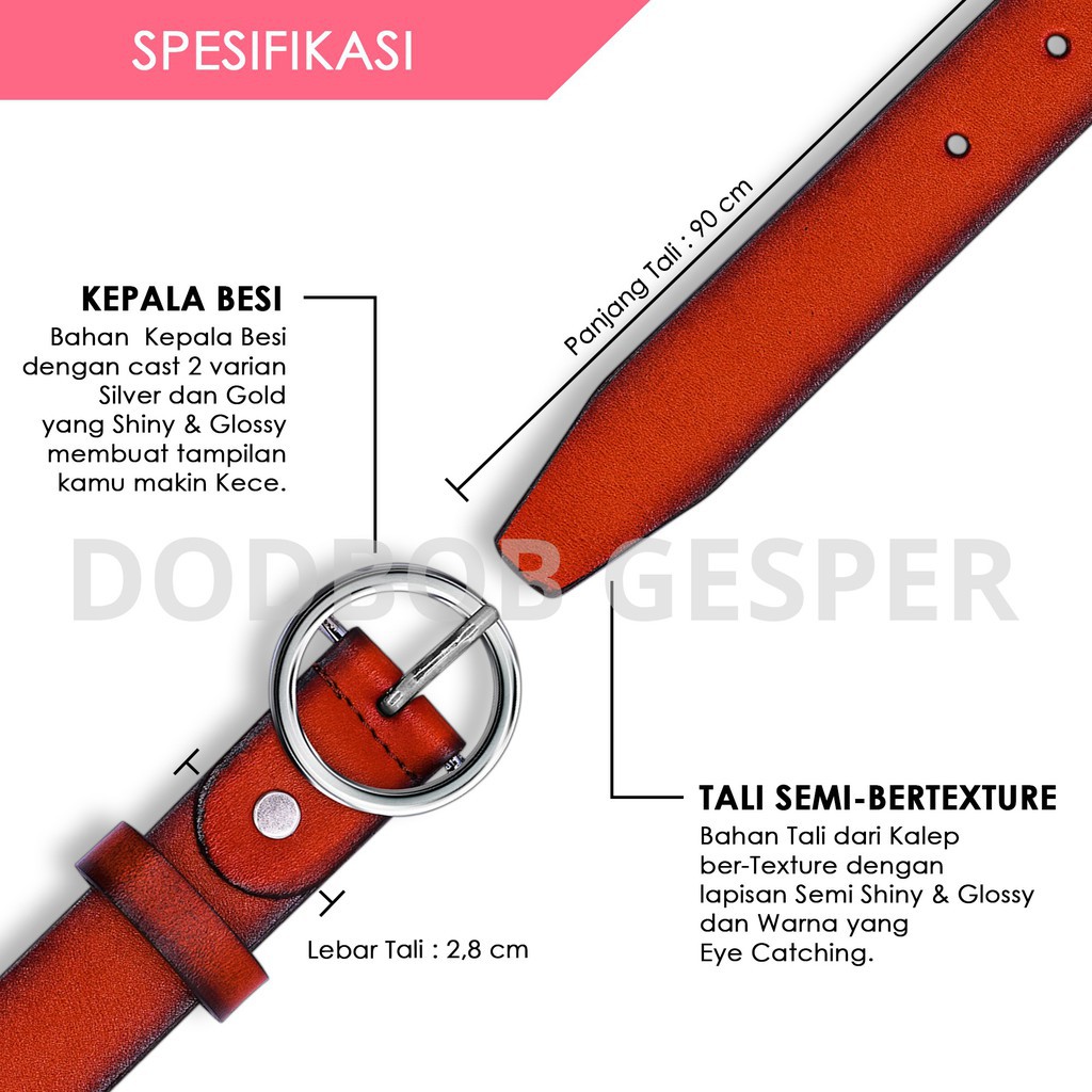 IKAT PINGGANG KULIT WANITA GESPER WANITA TALI SABUK KULIT FASHION WOMEN BELT CODE: AL-13