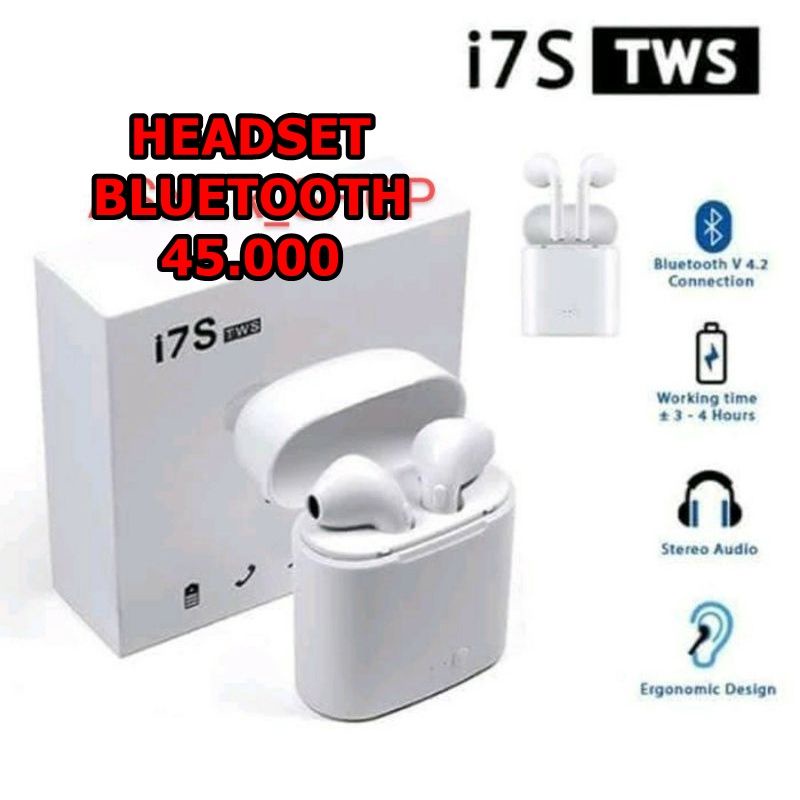 Headset bluetooth i7s