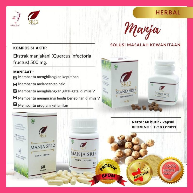 

Sr12 manjakani butir-kapsul - obat herbal keputihan