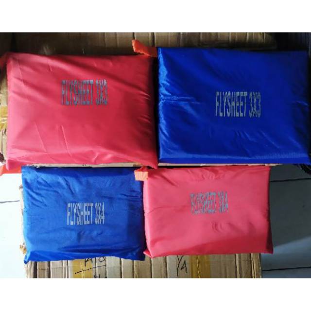 Flysheet 3x3 4x3 Tenda Darurat Camping Bivak