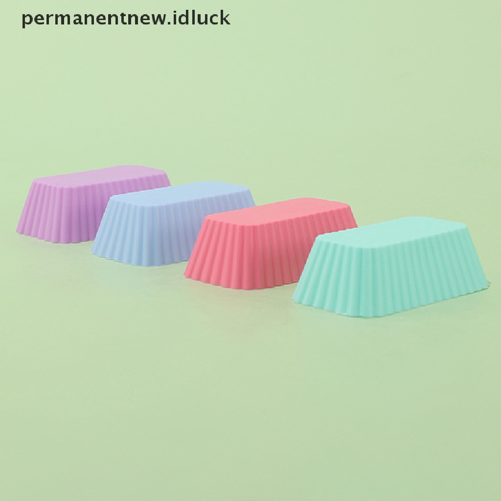 1 / 4Pcs Cetakan Kue Jelly Bentuk Persegi Panjang Bahan Silikon Reusable Untuk Alat Dapur