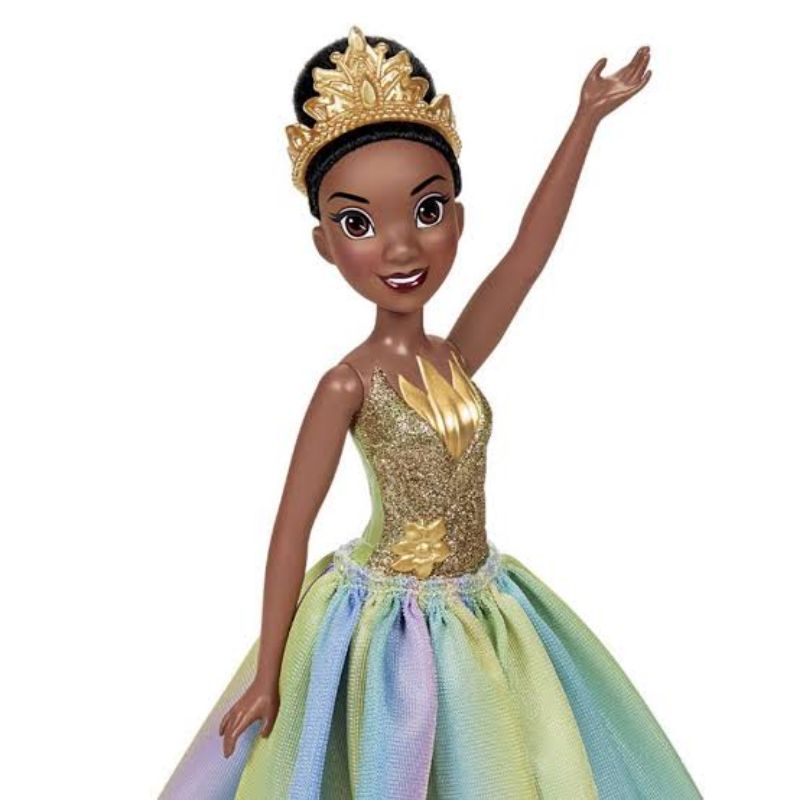 ori original hasbro disney ultimate princess celebration party fashion tiana dress changable putri ganti baju boneka doll barbie mainan anak cewek perempuan hadiah kado ultah collection gift toy toys girl baby balita toodler batita kids shimmer glitter